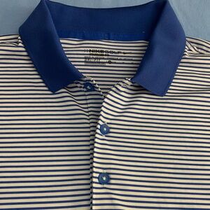 NIKE GOLF SS Dri-Fit All Poly Striped Polo